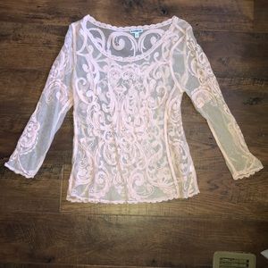 Sheer lace top